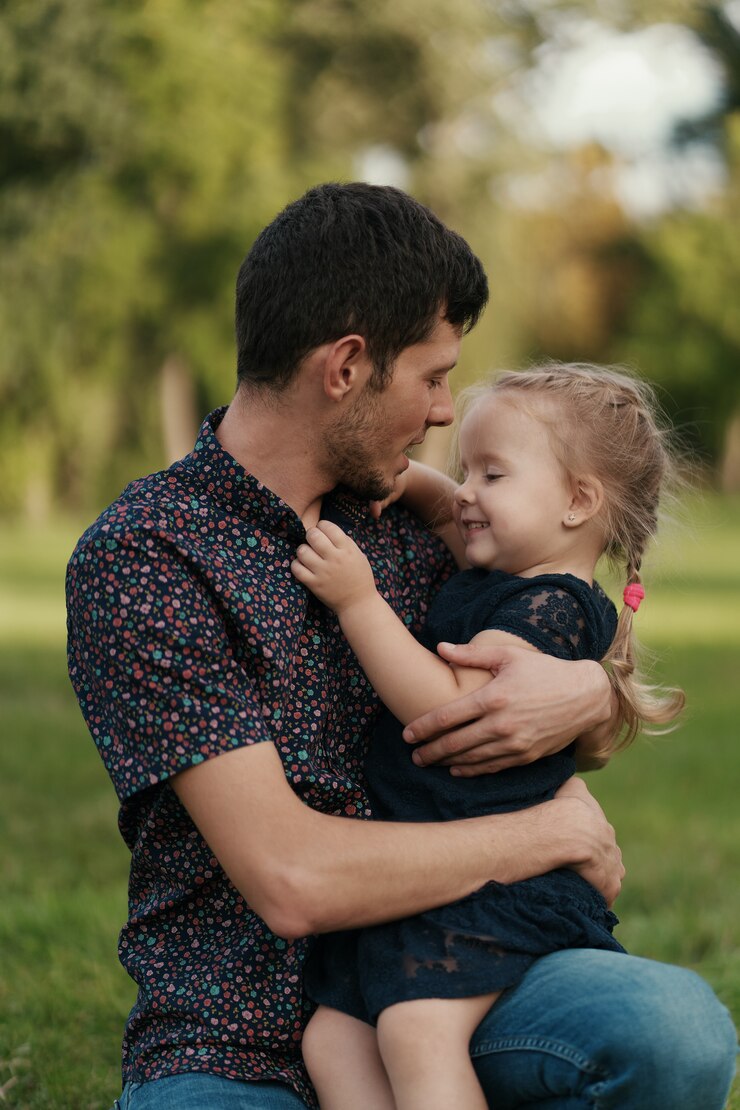 Free Photo father and daughter moments spending time in nature