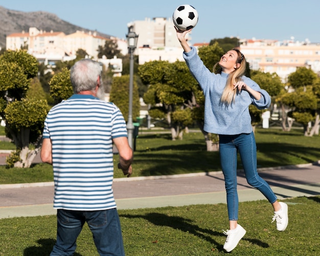 Father and daughter spending time together