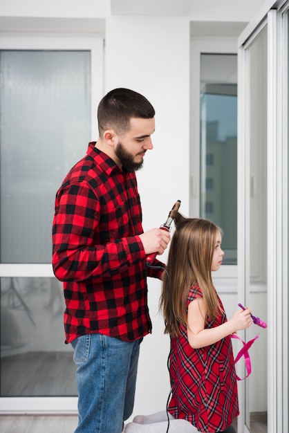 Father and daughter together on fathers day