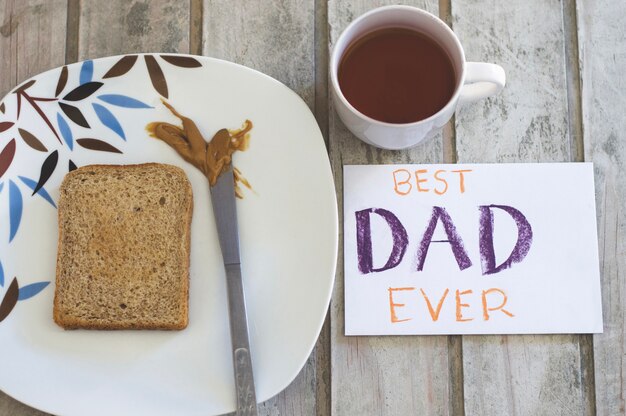 Father's day breakfast decoration