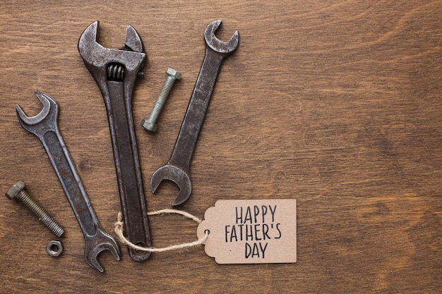 Father's day celebration with tools