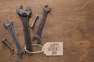 Free photo father's day celebration with tools