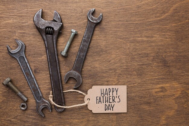 Father's day celebration with tools