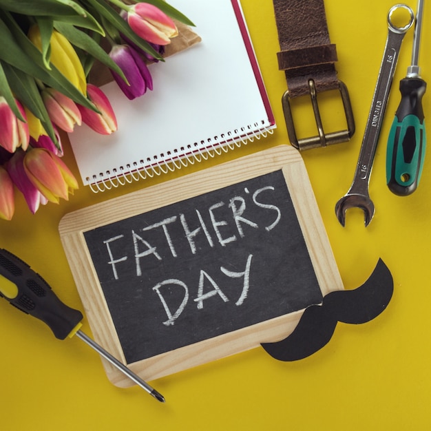 Father's day composition with fantastic elements