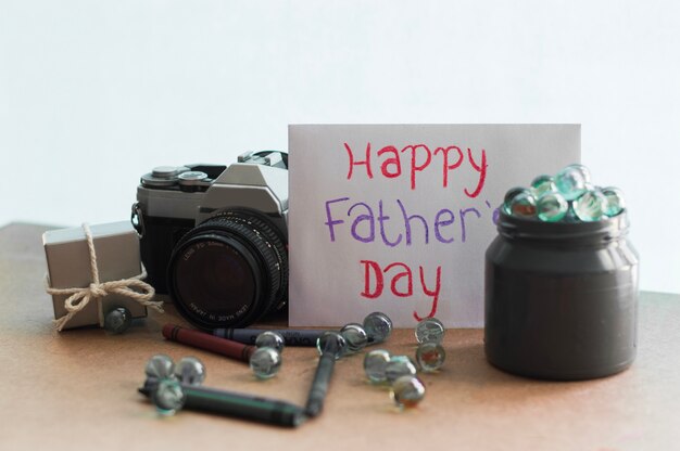 Father's day decoration with vintage elements