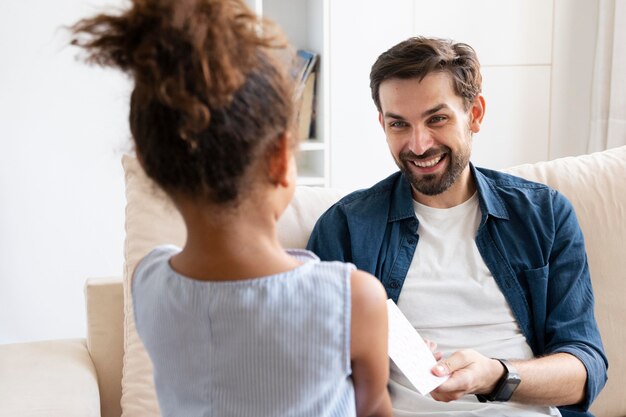 Father spending time together with his girl