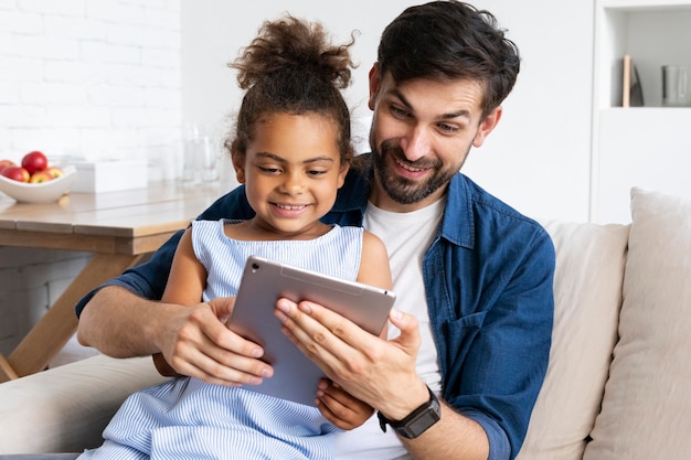 Father spending time together with his girl