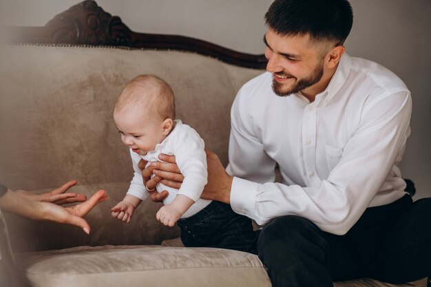 Father with his newborn son