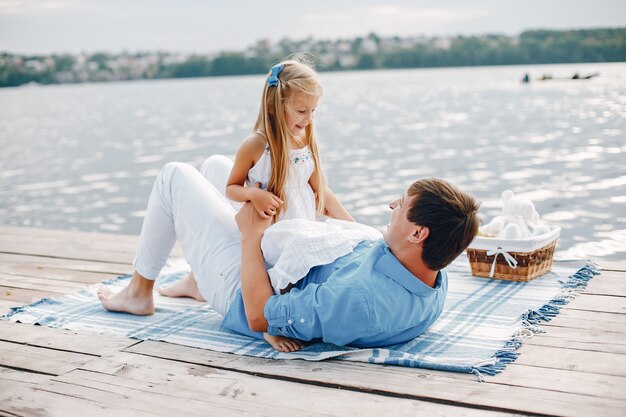 Father with little daughter