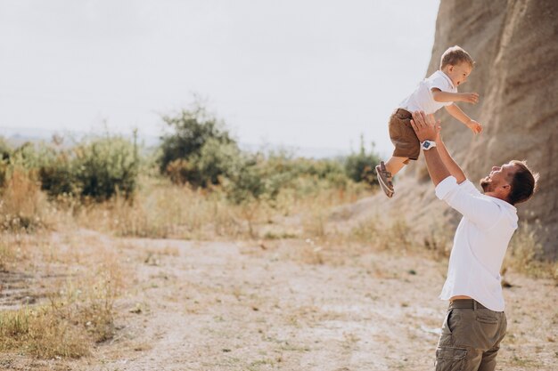 Father with son having fun