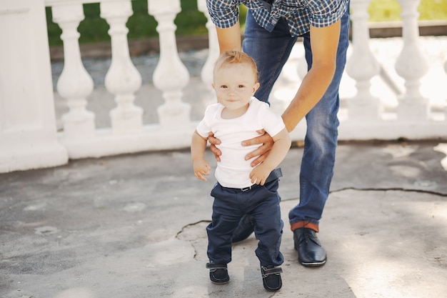 Free photo father with son