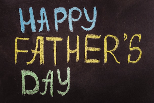 Fathers day background on blackboard