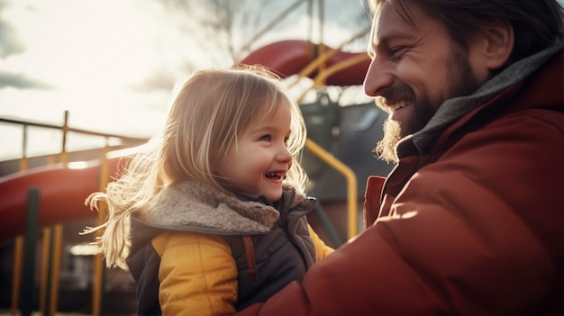 Foto gratuita festa del padre con il bambino.