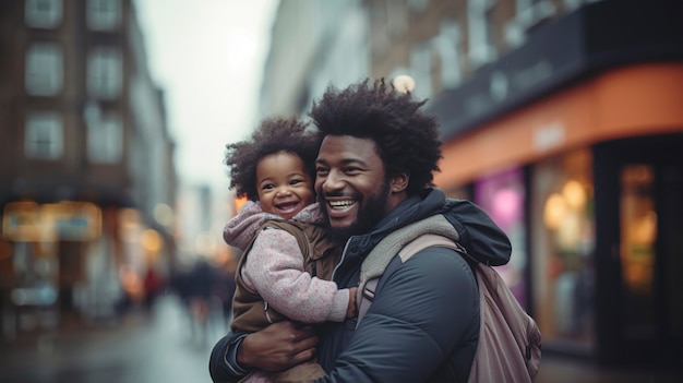 Foto gratuita festa del padre con il bambino.