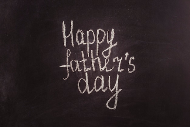 Free photo fathers day chalk background on blackboard