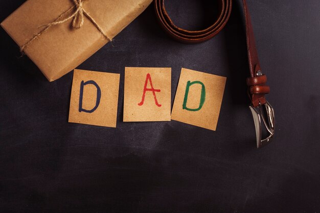 Fathers day composition with belt