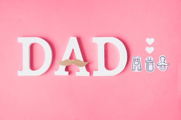 Free photo fathers day composition with letters