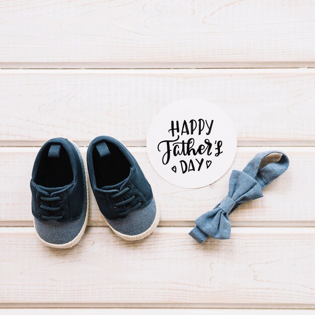 Fathers day composition with shoes