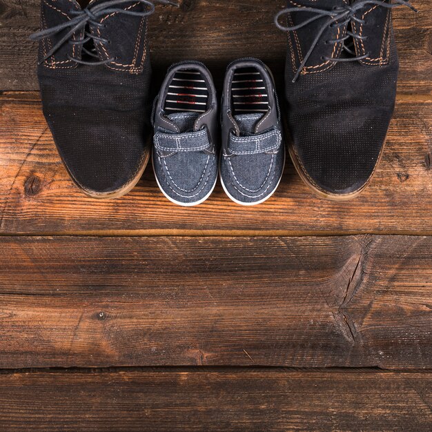 Fathers day composition with shoes