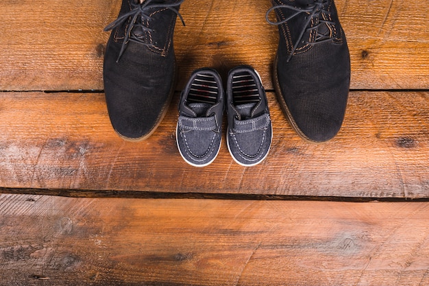 Fathers day composition with shoes