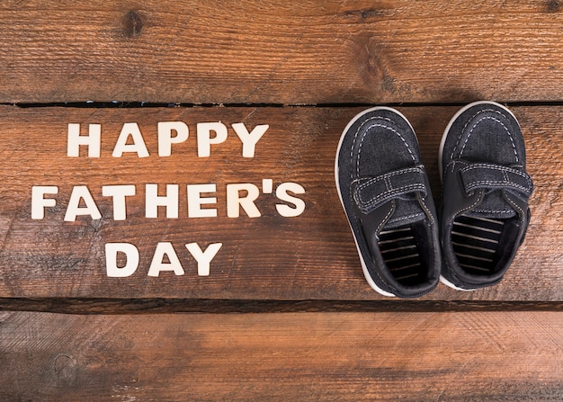 Fathers day composition with shoes