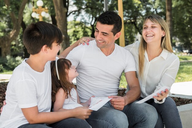 Fathers day concept with family outdoors