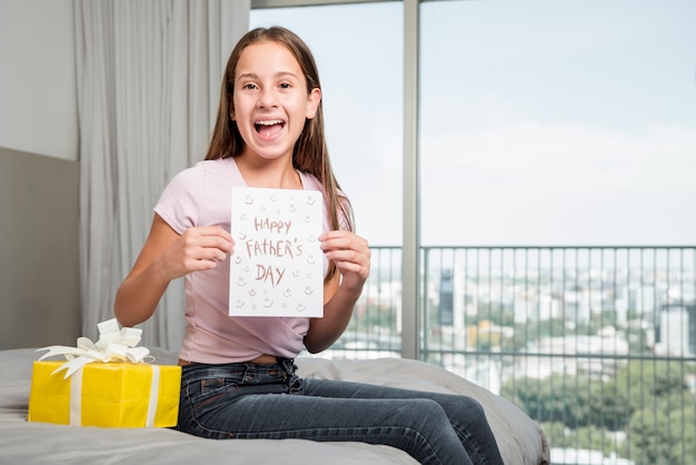 Free photo fathers day concept with present box