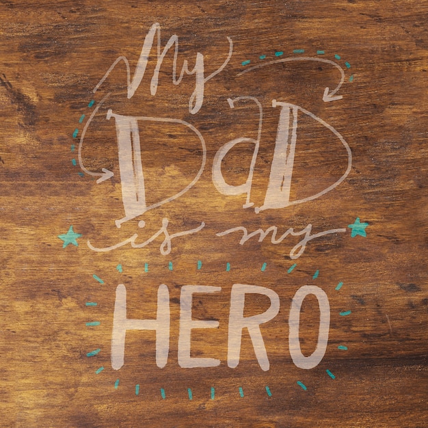 Free photo fathers day lettering