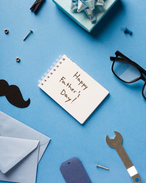 Fathers tools on desk