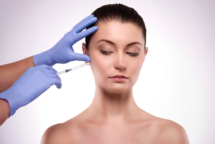 Free Photo fear of surgery on the face