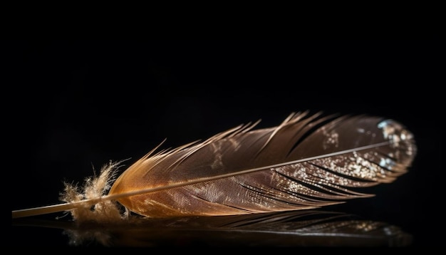 Free photo feather quill pen a delicate antique elegance generated by ai