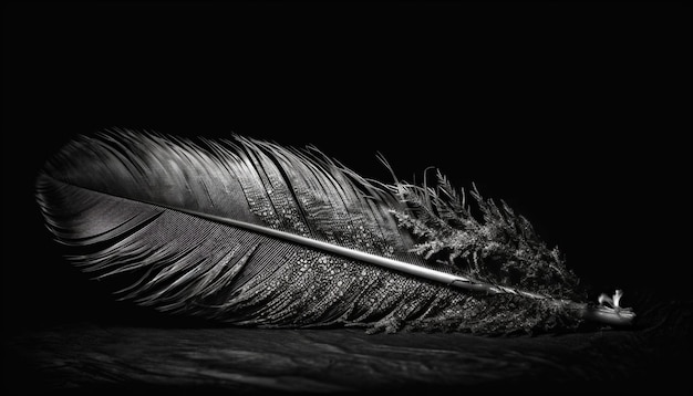 Free photo feather quill pen writes animal literature history generated by ai