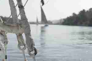 Free photo felucca sailing on the nile river