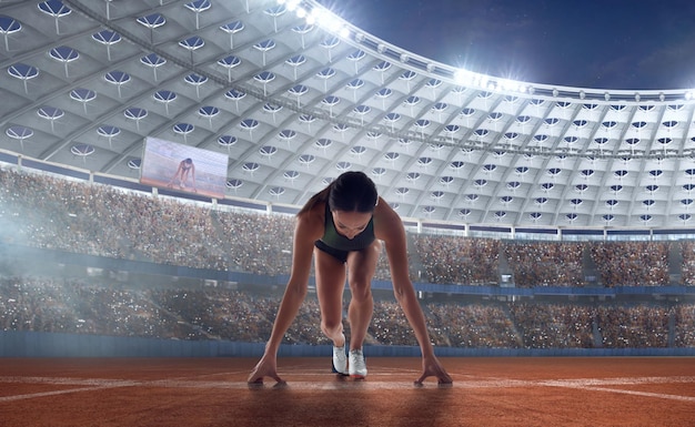 Foto gratuita atleta femminile