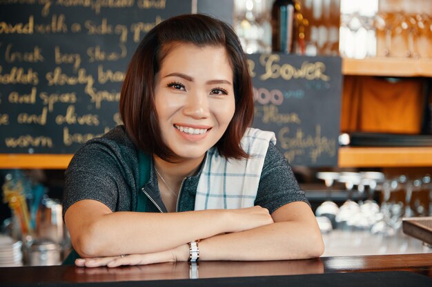 Female bartender