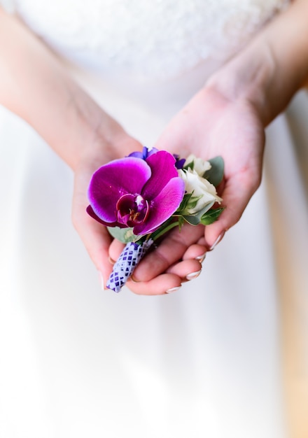 女性の花嫁のお祝いライト白