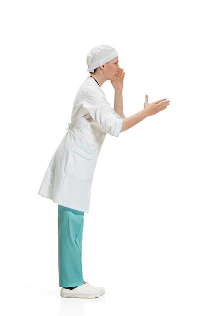 Female doctor isolated. Health concept