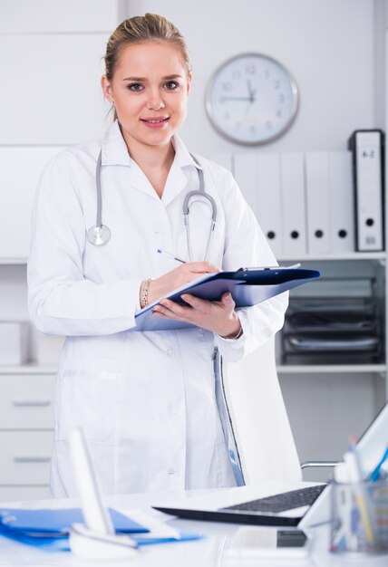 Female doctor in medical office