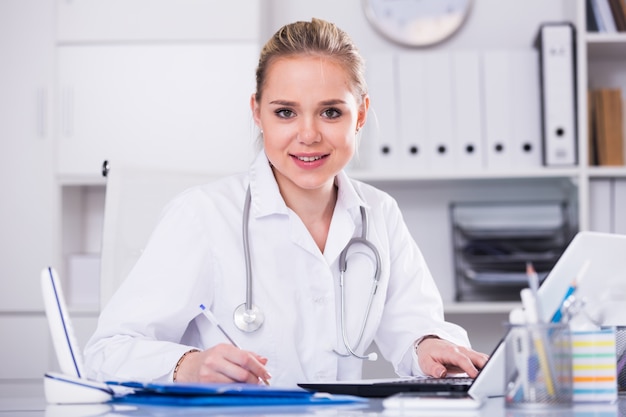 Female doctor in medical office