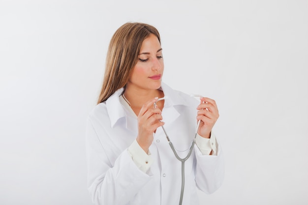 Female doctor with stethoscope