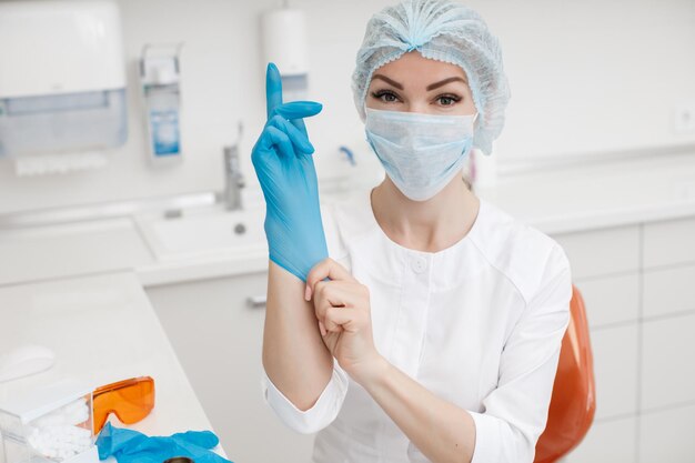 female doctor working with vacine