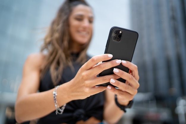 Female doing a video call