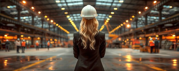 Female engineers  working