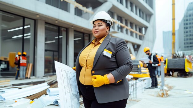 Female engineers  working
