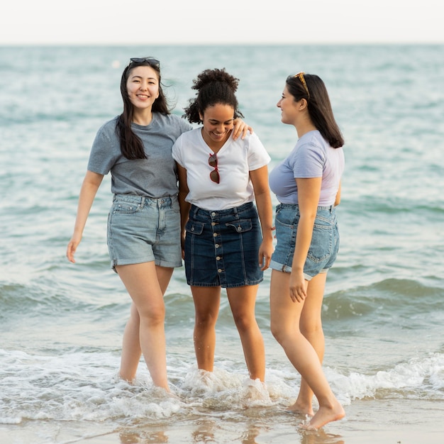 Female friends on the beach