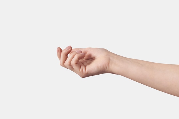 Female hand gesture touch