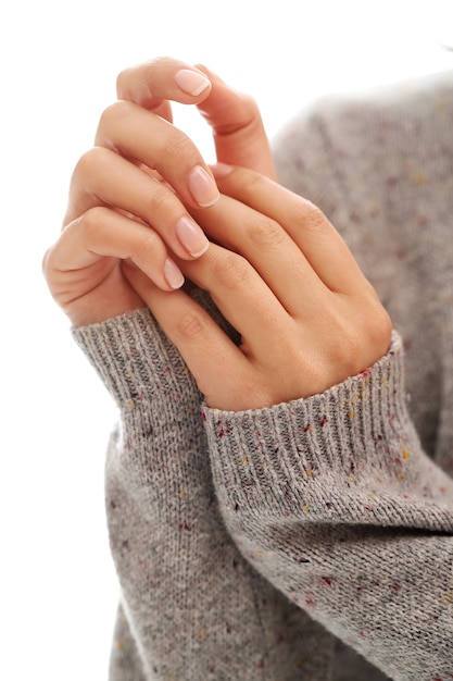 Foto gratuita mani femminili. concetto di manicure