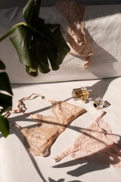 Free photo female lingerie arrangement still life