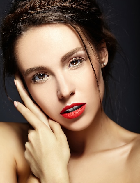 Female model with fresh daily makeup