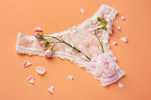 Free photo female reproductive system concept with underwear
